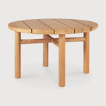 Quatro outdoor side table - teak - round White Cliff Studio Outdoor Side Table