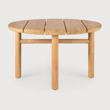 Quatro outdoor side table - teak - round White Cliff Studio Outdoor Side Table