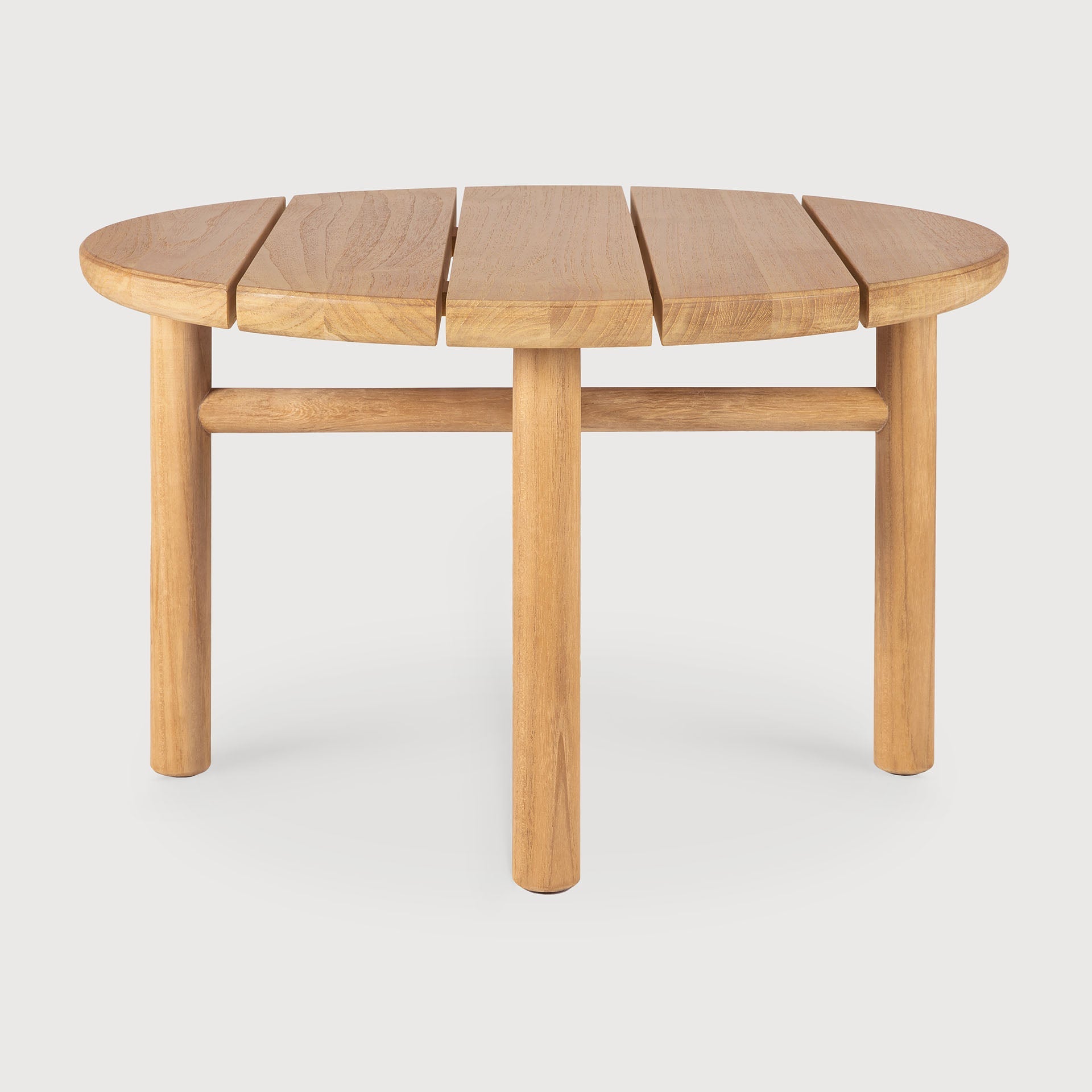 Quatro outdoor side table - teak - round White Cliff Studio Outdoor Side Table