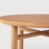 Quatro outdoor side table - teak - round White Cliff Studio Outdoor Side Table