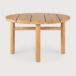 Quatro outdoor side table - teak - round White Cliff Studio Outdoor Side Table