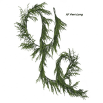 "Real Touch" Norfolk Pine Decorative Garland, 15ft White Cliff Studio Holiday Wreaths and Garlands