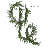 "Real Touch" Norfolk Pine Decorative Garland, 15ft White Cliff Studio Holiday Wreaths and Garlands