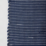 Riverweave Navy Blue Hand - Loomed Cotton Mat