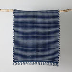Riverweave Navy Blue Hand - Loomed Cotton Mat