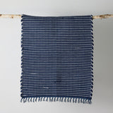 Riverweave Navy Blue Hand - Loomed Cotton Mat