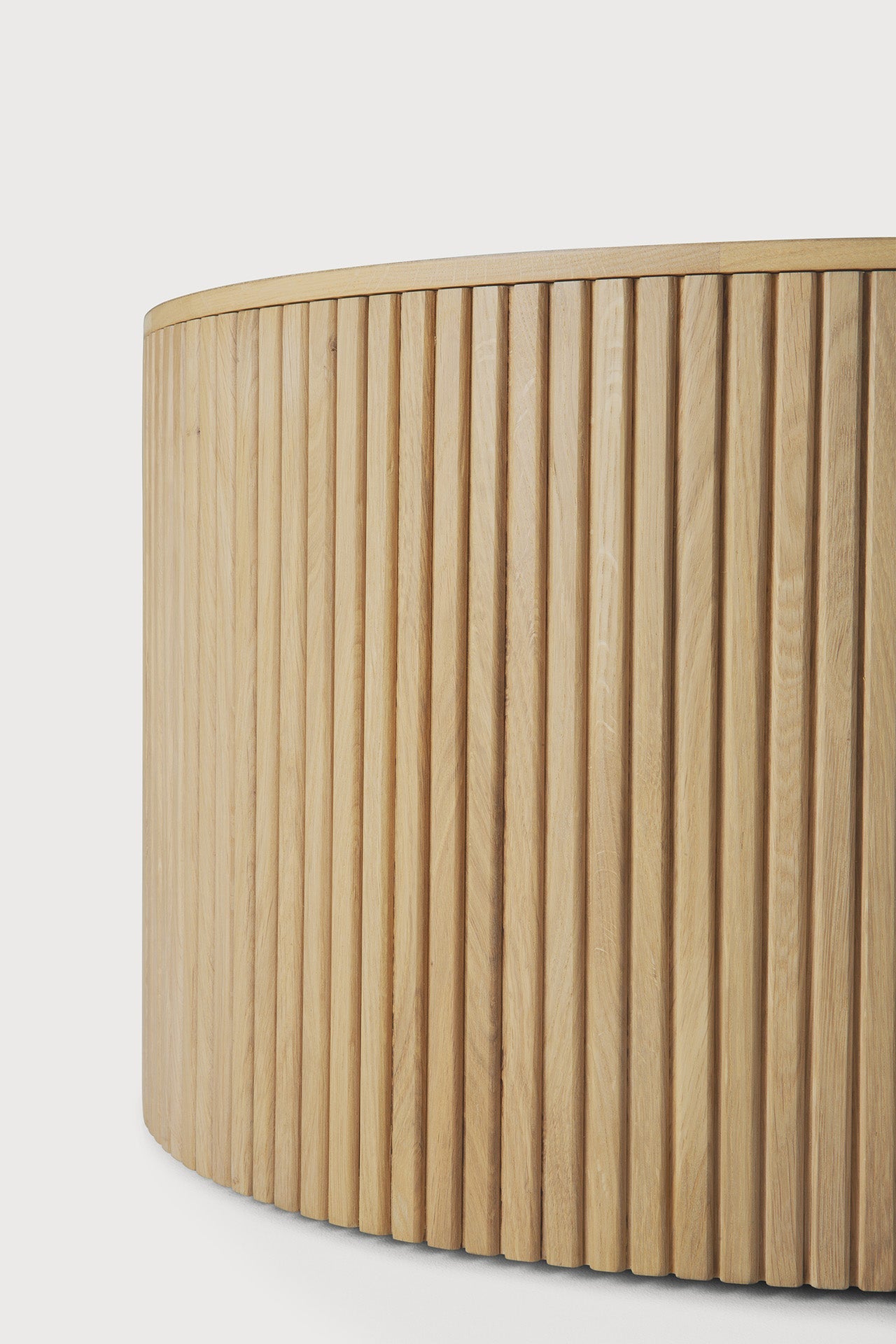 Roller Max coffee table - oak - round - removable cover White Cliff Studio COFFEE TABLE