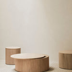 Roller Max coffee table - oak - round - removable cover White Cliff Studio COFFEE TABLE