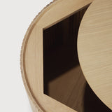 Roller Max coffee table - oak - round - removable cover White Cliff Studio COFFEE TABLE