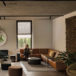 Roller Max coffee table - varnished mahogany - dark brown - round - removable cover White Cliff Studio COFFEE TABLE