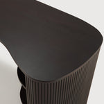 Roller Max desk - varnished mahogany - dark brown - pebble shape White Cliff Studio Desk