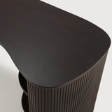 Roller Max desk - varnished mahogany - dark brown - pebble shape White Cliff Studio Desk