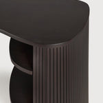 Roller Max desk - varnished mahogany - dark brown - pebble shape White Cliff Studio Desk