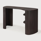Roller Max desk - varnished mahogany - dark brown - pebble shape White Cliff Studio Desk