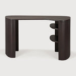 Roller Max desk - varnished mahogany - dark brown - pebble shape White Cliff Studio Desk
