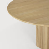 Roller Max dining table - oak - round White Cliff Studio Dining Table