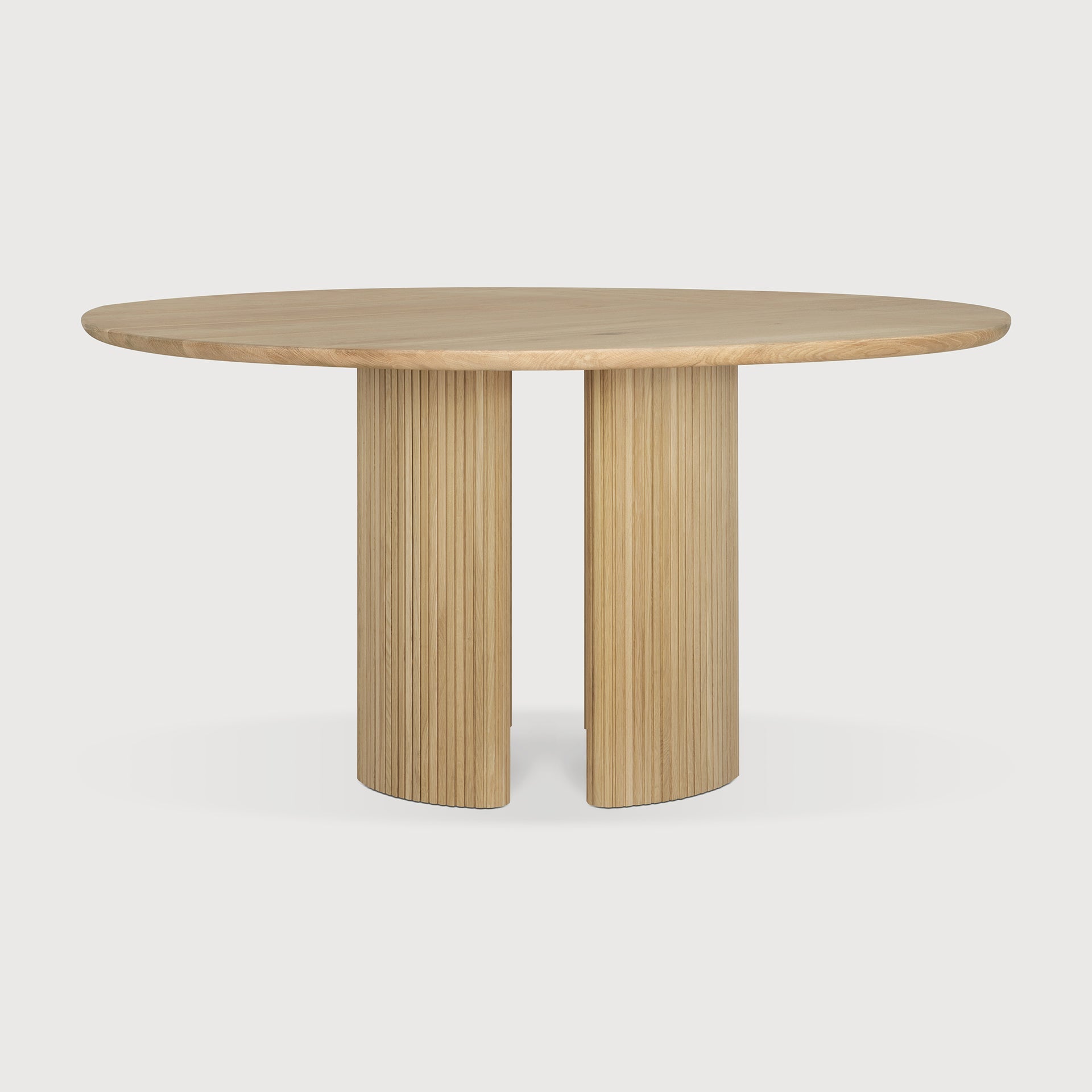 Roller Max dining table - oak - round White Cliff Studio Dining Table