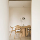 Roller Max dining table - oak - round White Cliff Studio Dining Table