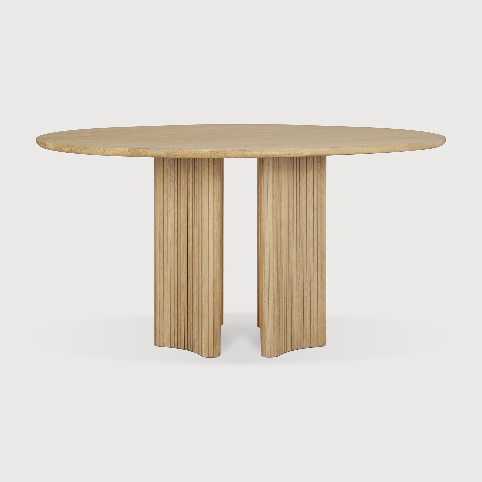 Roller Max dining table - oak - round White Cliff Studio Dining Table