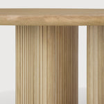 Roller Max dining table - oak - round White Cliff Studio Dining Table