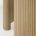 Roller Max dining table - oak - round White Cliff Studio Dining Table