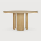 Roller Max dining table - oak - round White Cliff Studio Dining Table