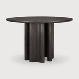 Roller Max dining table - varnished mahogany - dark brown - round White Cliff Studio Dining Table