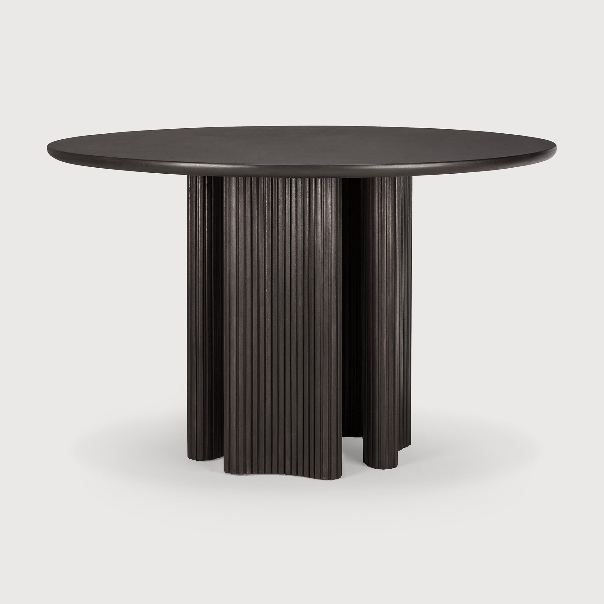 Roller Max dining table - varnished mahogany - dark brown - round White Cliff Studio Dining Table