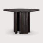 Roller Max dining table - varnished mahogany - dark brown - round White Cliff Studio Dining Table