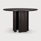 Roller Max dining table - varnished mahogany - dark brown - round White Cliff Studio Dining Table