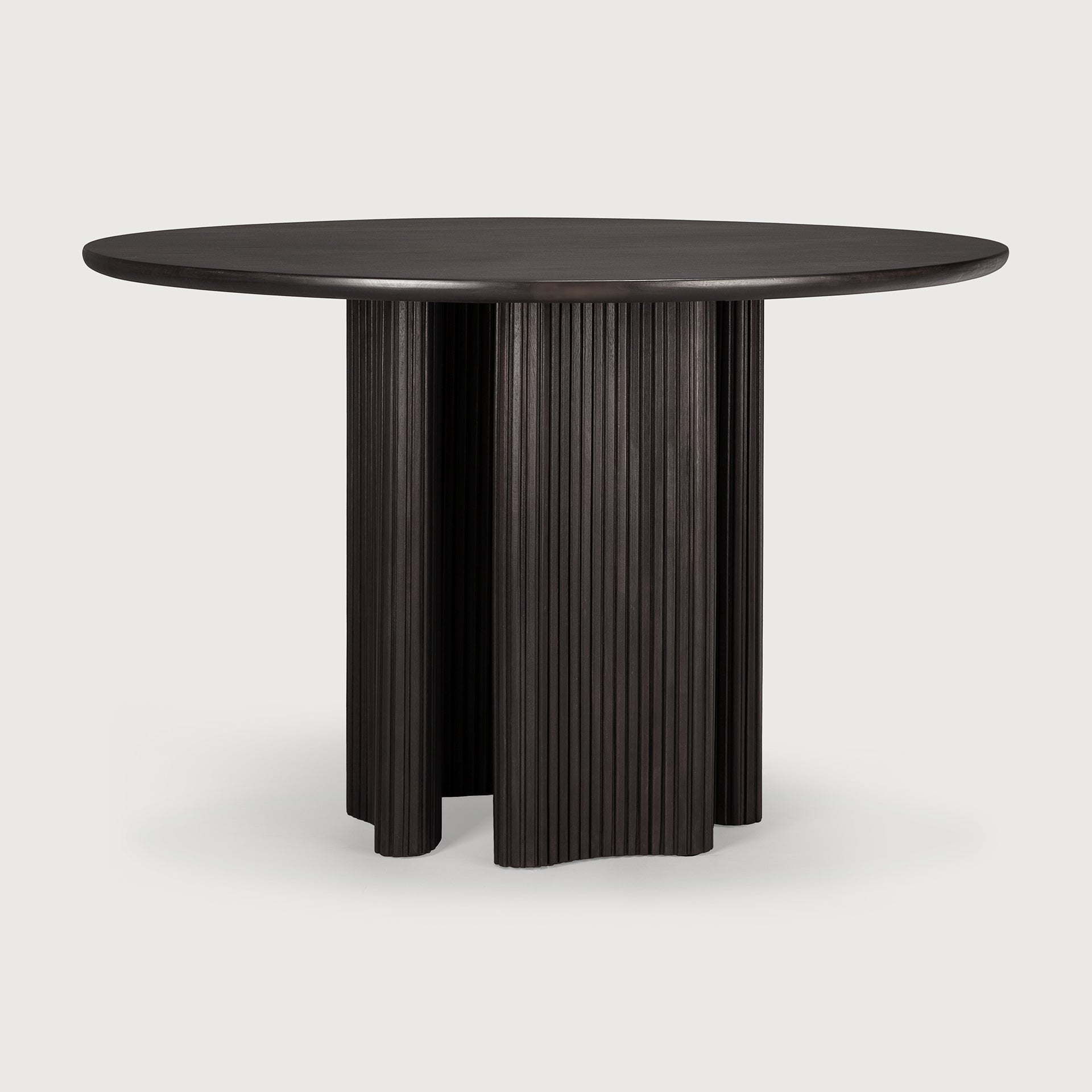 Roller Max dining table - varnished mahogany - dark brown - round White Cliff Studio Dining Table