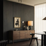 Roller Max dining table - varnished mahogany - dark brown - round White Cliff Studio Dining Table