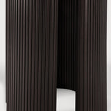 Roller Max dining table - varnished mahogany - dark brown - round White Cliff Studio Dining Table