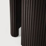 Roller Max dining table - varnished mahogany - dark brown - round White Cliff Studio Dining Table