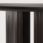 Roller Max dining table - varnished mahogany - dark brown - round White Cliff Studio Dining Table