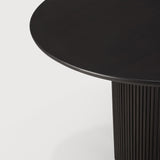 Roller Max dining table - varnished mahogany - dark brown - round White Cliff Studio Dining Table