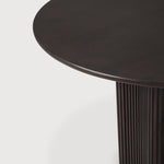 Roller Max dining table - varnished mahogany - dark brown - round White Cliff Studio Dining Table