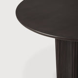 Roller Max dining table - varnished mahogany - dark brown - round White Cliff Studio Dining Table