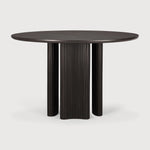 Roller Max dining table - varnished mahogany - dark brown - round White Cliff Studio Dining Table