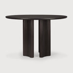 Roller Max dining table - varnished mahogany - dark brown - round White Cliff Studio Dining Table