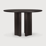 Roller Max dining table - varnished mahogany - dark brown - round White Cliff Studio Dining Table
