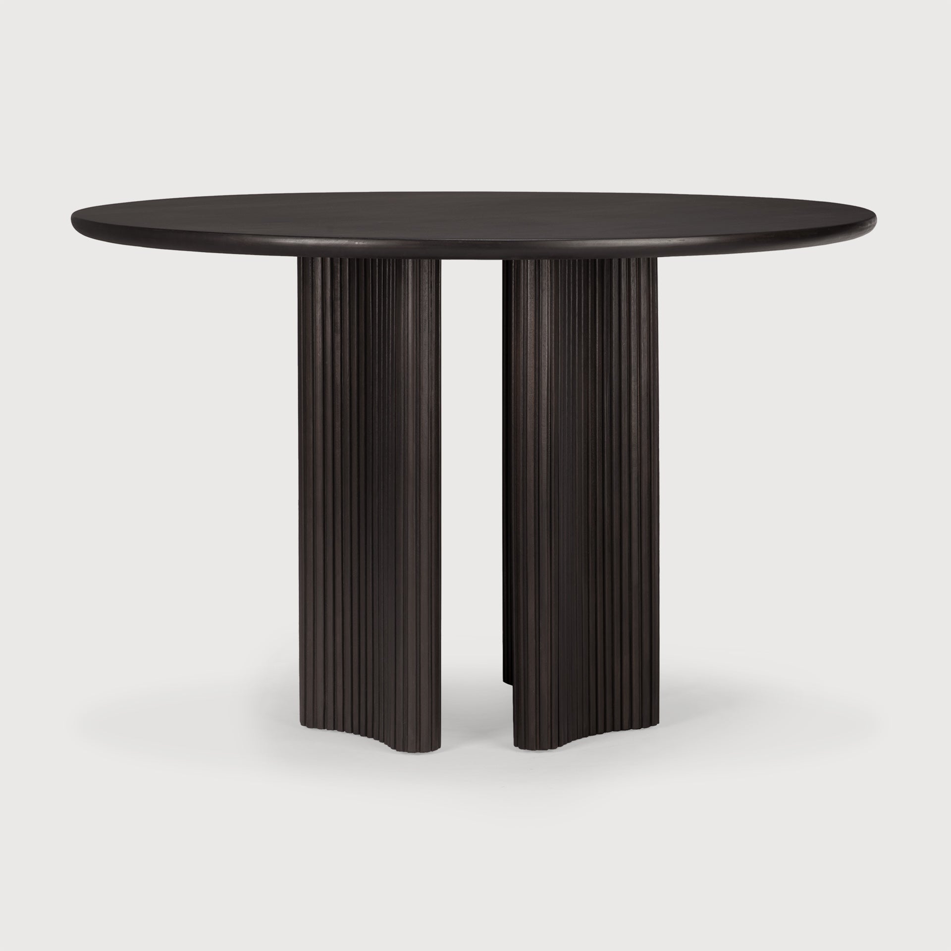 Roller Max dining table - varnished mahogany - dark brown - round White Cliff Studio Dining Table