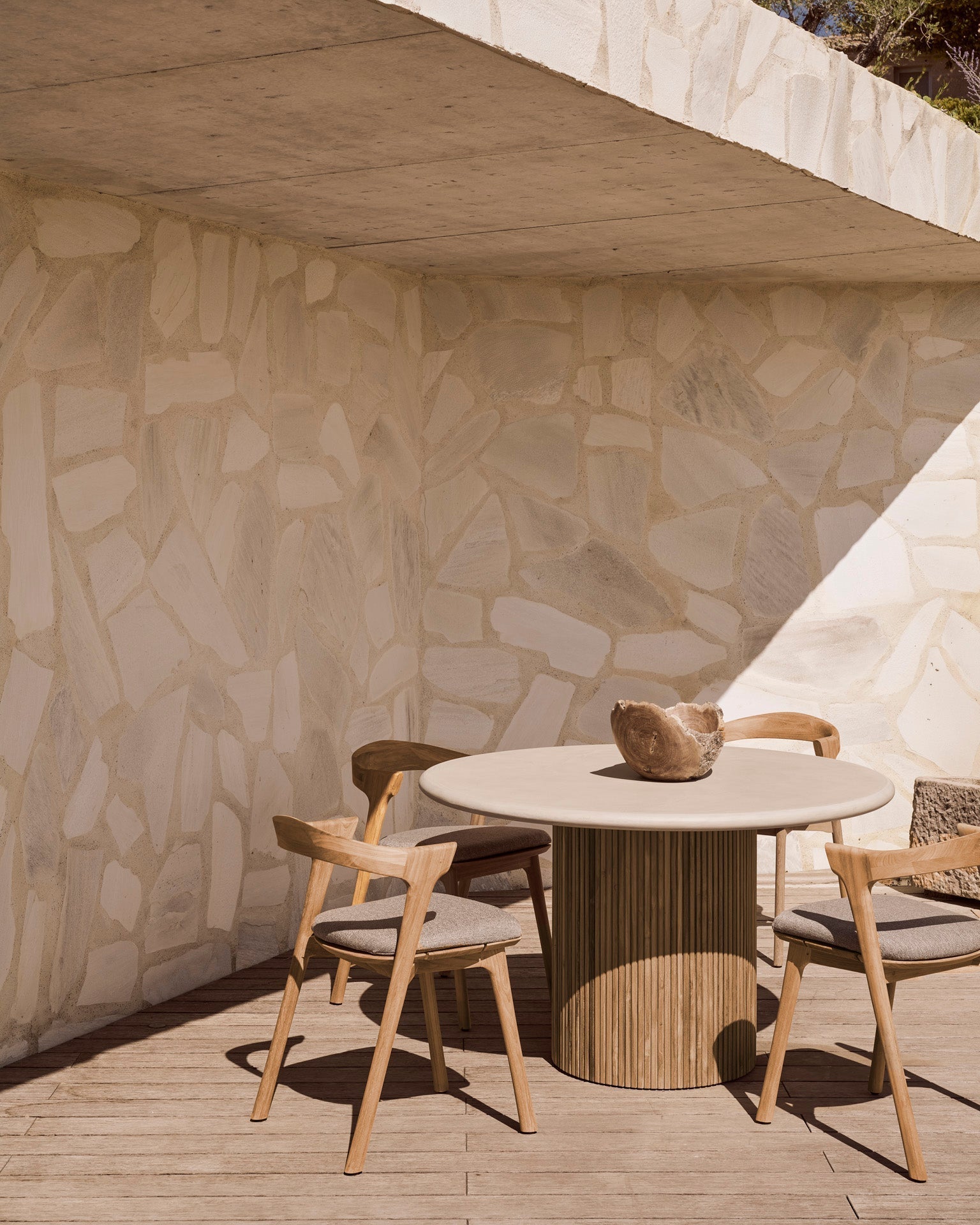 Roller Max Outdoor Dining Table White Cliff Studio Outdoor Dining Tables