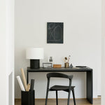 Roller Max paper basket - varnished mahogany - black White Cliff Studio Trash can