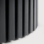 Roller Max paper basket - varnished mahogany - black White Cliff Studio Trash can