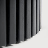 Roller Max paper basket - varnished mahogany - black White Cliff Studio Trash can