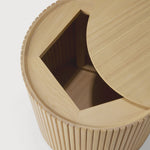 Roller Max side table - oak - round - removable cover White Cliff Studio Side Table