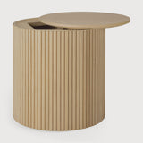 Roller Max side table - oak - round - removable cover White Cliff Studio Side Table