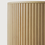 Roller Max side table - oak - round - removable cover White Cliff Studio Side Table