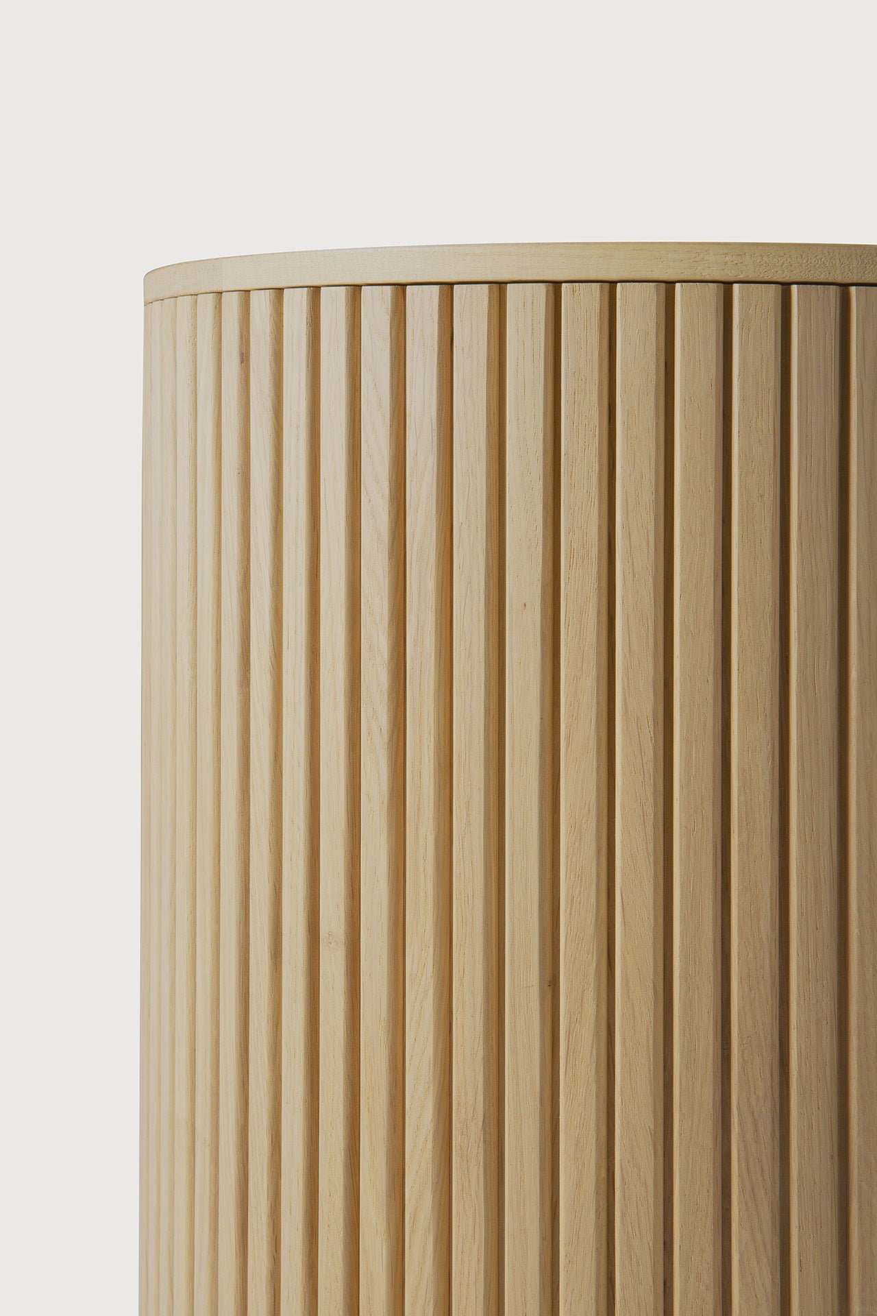 Roller Max side table - oak - round - removable cover White Cliff Studio Side Table